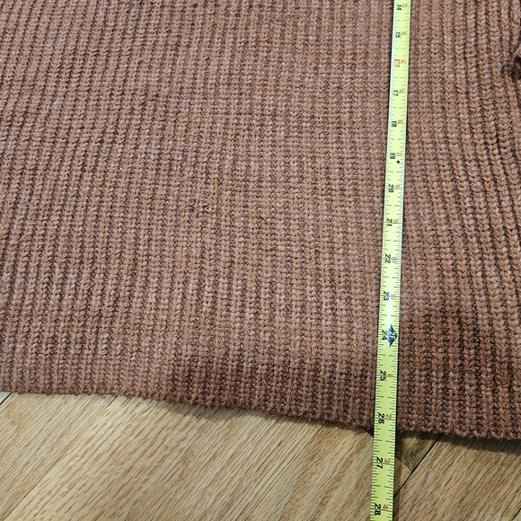 FREE PEOPLE Eleven Cowl Turtleneck Oversized Rust Brown Sweater Size Small - Picture 9 of 11